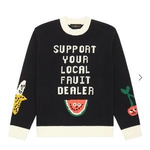 BNWT TEDDY FRESH SUPPORT YOUR LOCAL FRUIT DEALER SWEATER SZ SMALL